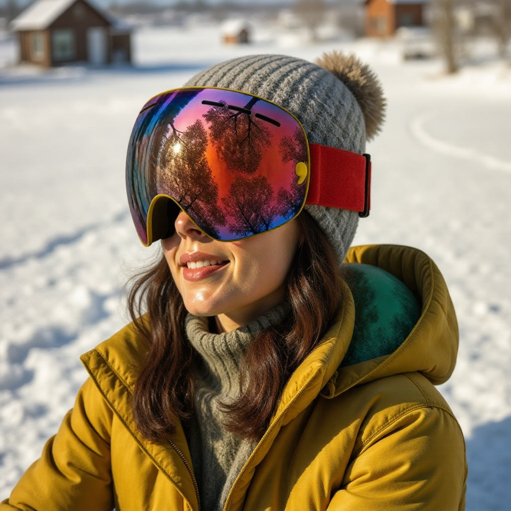 Ski Goggles With Anti-Fog Protection